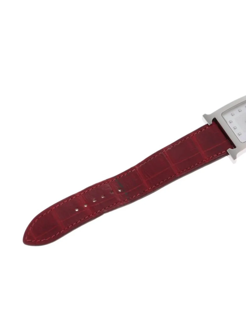 Hermes H Watch Stainless Steel White Shell